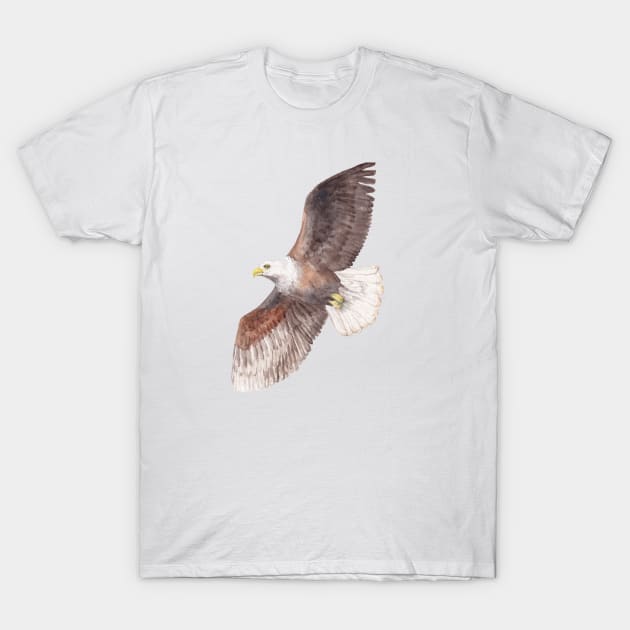 Soaring Watercolor Eagle T-Shirt by wanderinglaur